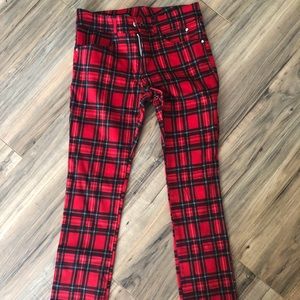 Hells Bunny Plaid Grunge Jeans